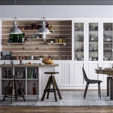 Элегантные кухонные шкафы из ПВХ